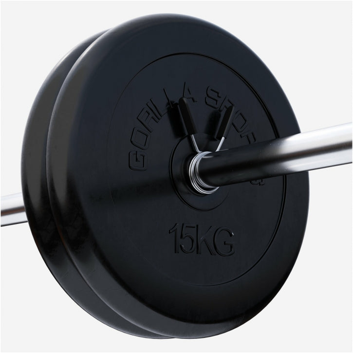 Viktskivor GUMMI Gjutjärn 2x15kg