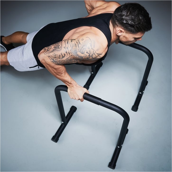 Parallette-punnerruskahvat Musta Sininen Punainen