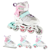 4in1 (rullaluistimet) NILS EXTREME NH18192, pinkki-minttu, L