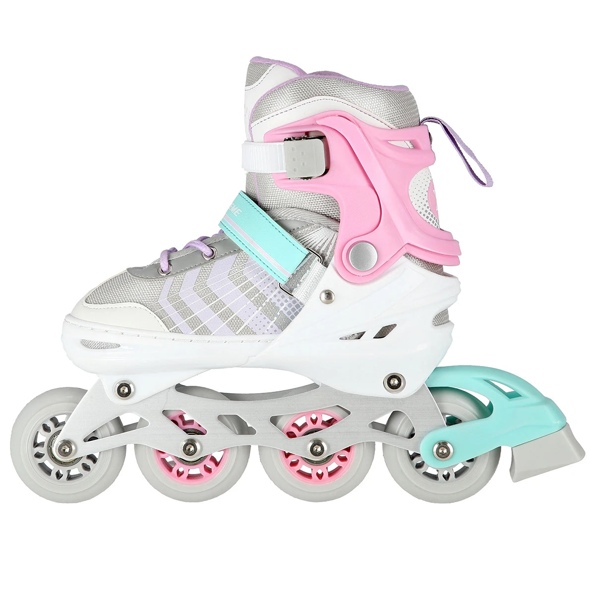 4in1 (rullaluistimet) NILS EXTREME NH18192, pinkki-minttu, L