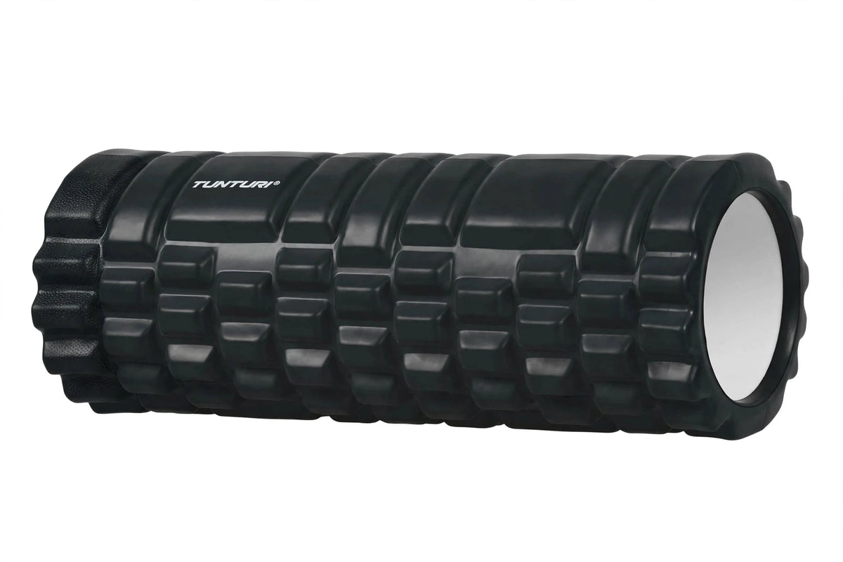 Massage roller TUNTURI Yoga Foam Grid Roller 33cm, black