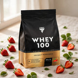 Proteiinijauhe TREC GOLD CORE WHEY 100 MANSIKKA 900g