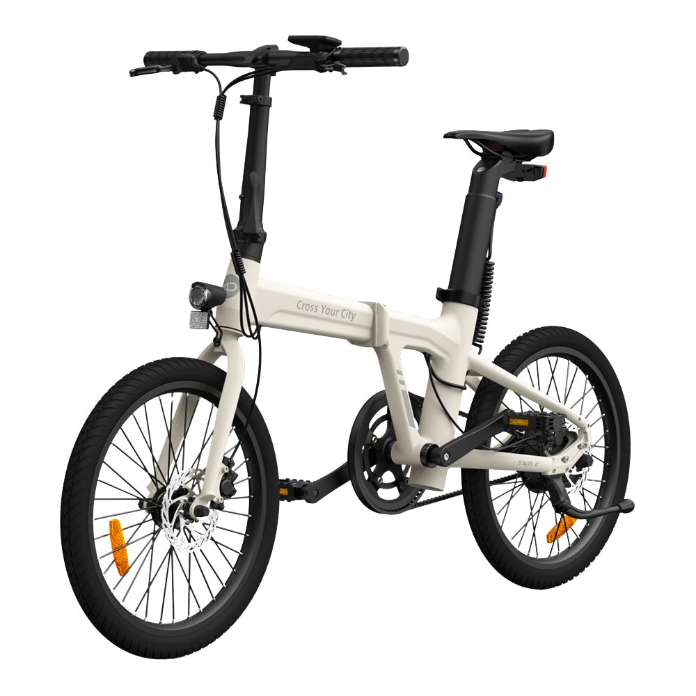 Hopfällbar elcykel ADO A20 AIR, vit