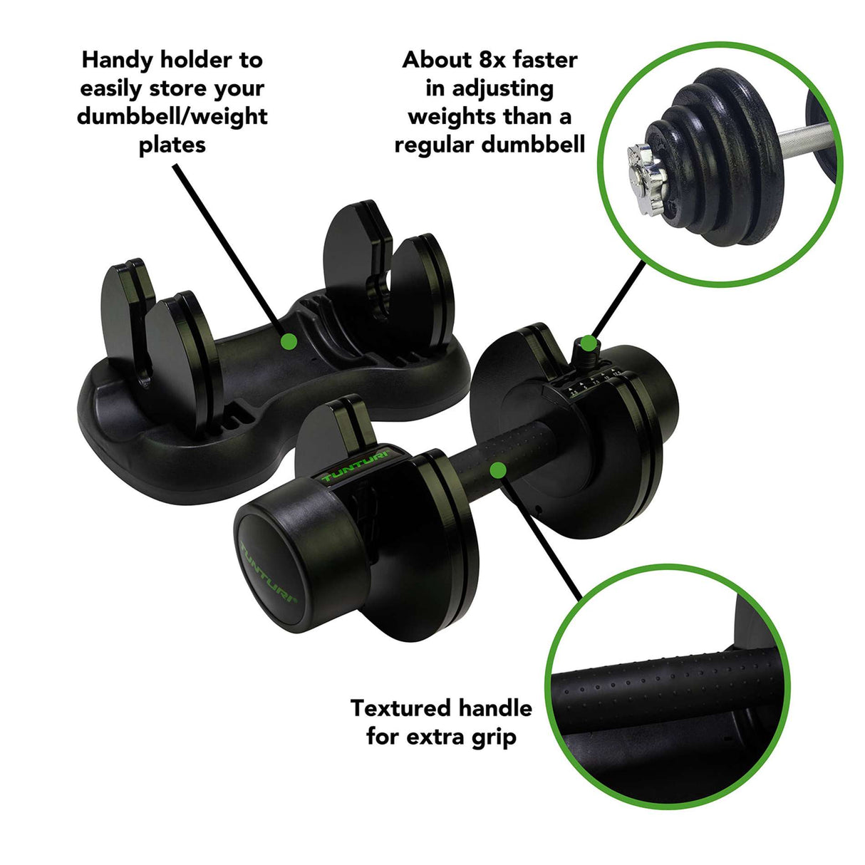 Justerbar hantel TUNTURI Selector Dumbbell 12,5 kg