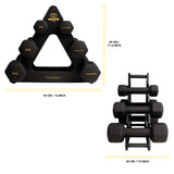 Hantelset med ställ Tunturi Centuri Neoprene Dumbellset 3Prs+Stand