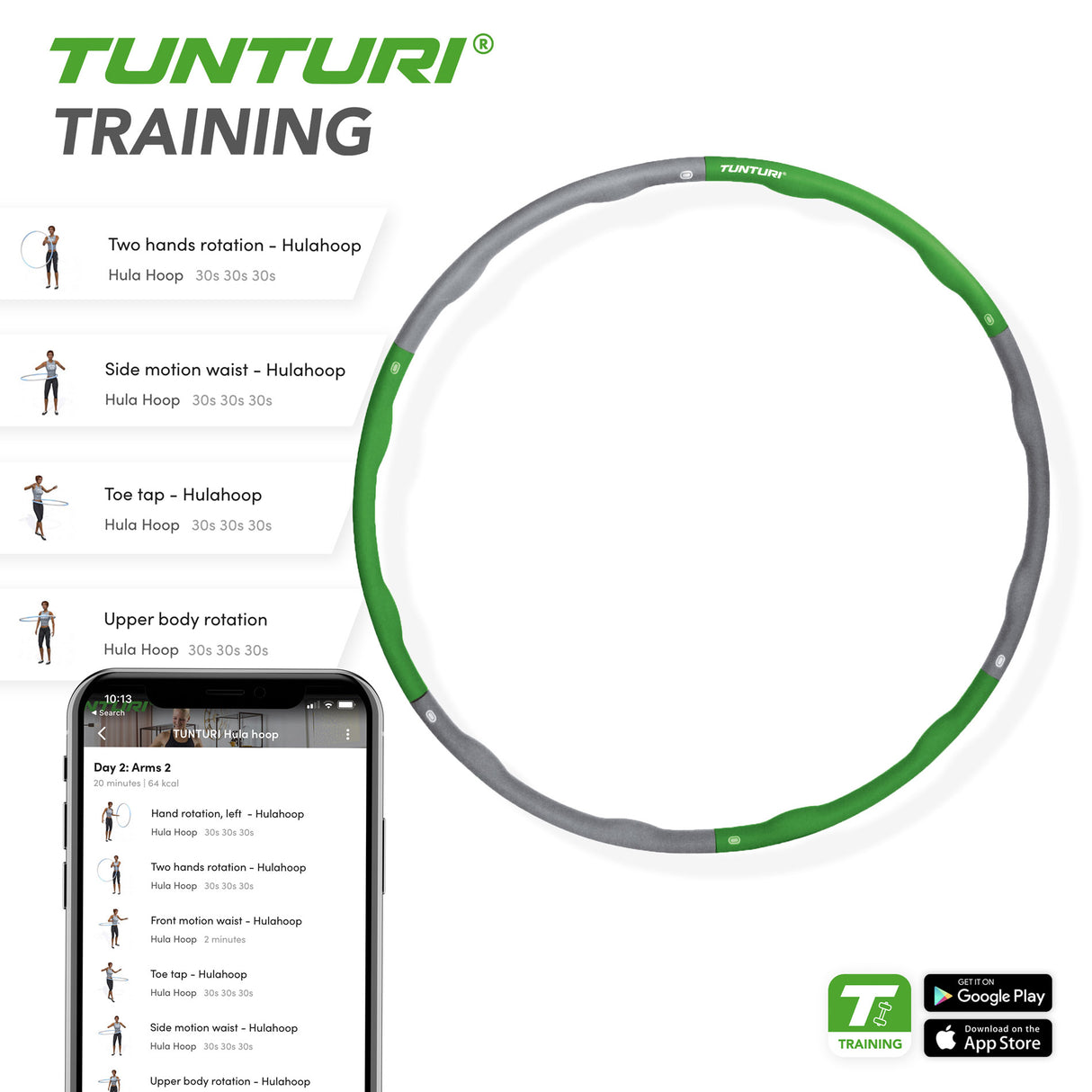 Hula hoop TUNTURI Hula Hoop 1.2kg