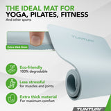 Yogamatta Tunturi Yogamat 8mm, ljusblå