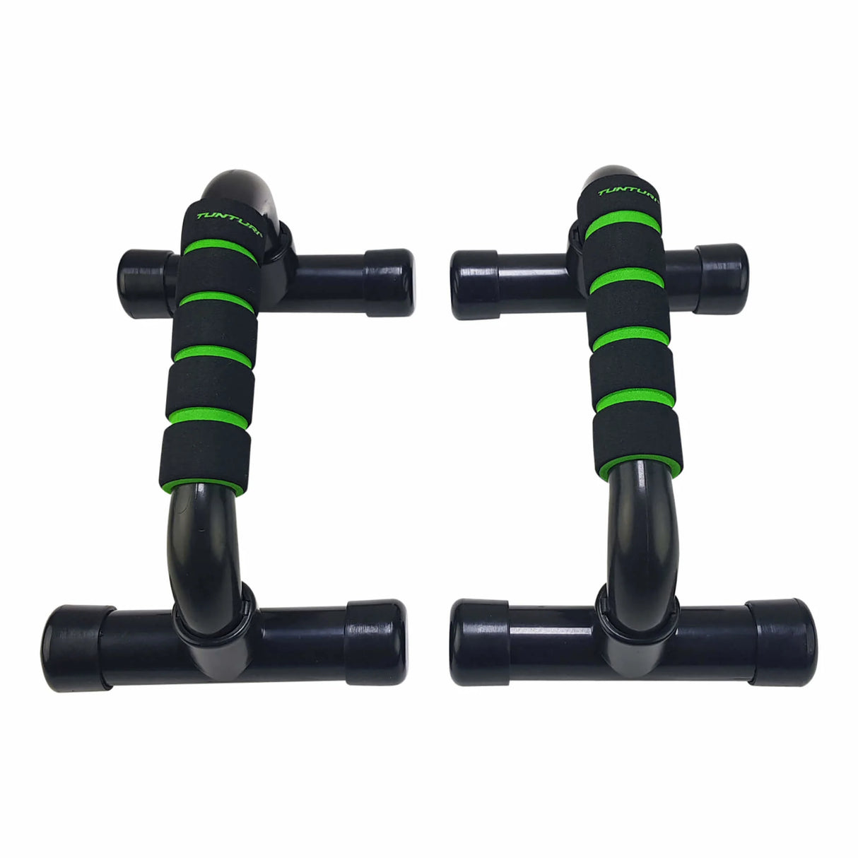 Punnerrusteline TUNTURI Push Up Bar PVC, musta-vihreä
