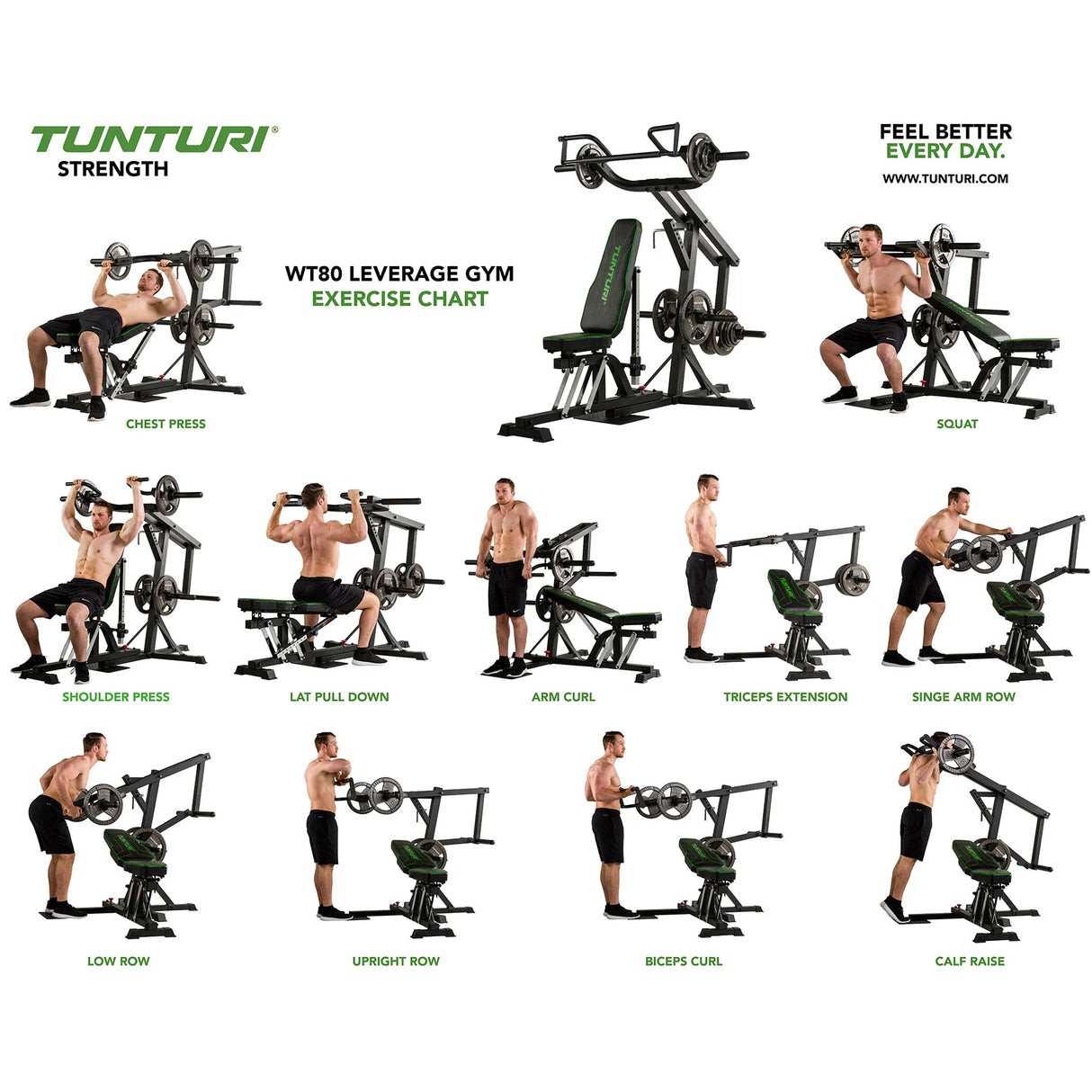 Multifunktionell träningsmaskin Tunturi WT80 Leverage Gym