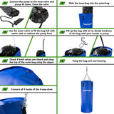 Boxningssäck Tunturi Aqua Boxing Bag 100 cm, blå