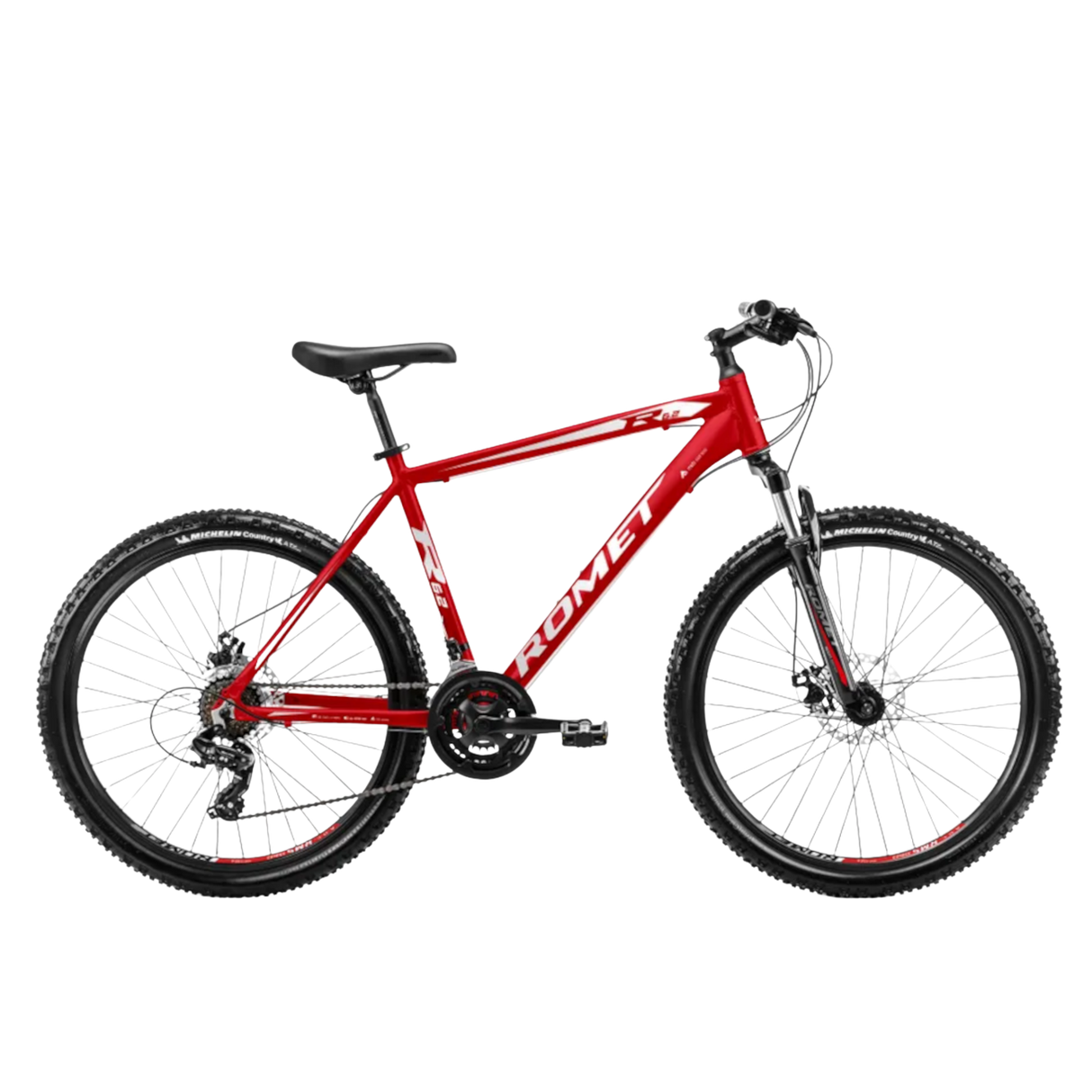 Barncykel ROMET Rambler R6.2, 26" röd-vit-grå