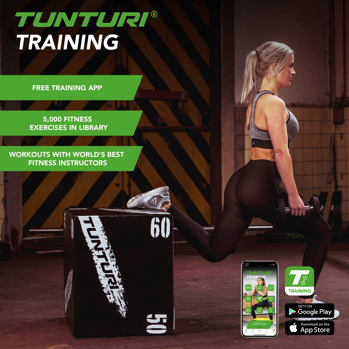 Treenilaatikko TUNTURI Plyo Box Soft (EVA) 40/50/60cm
