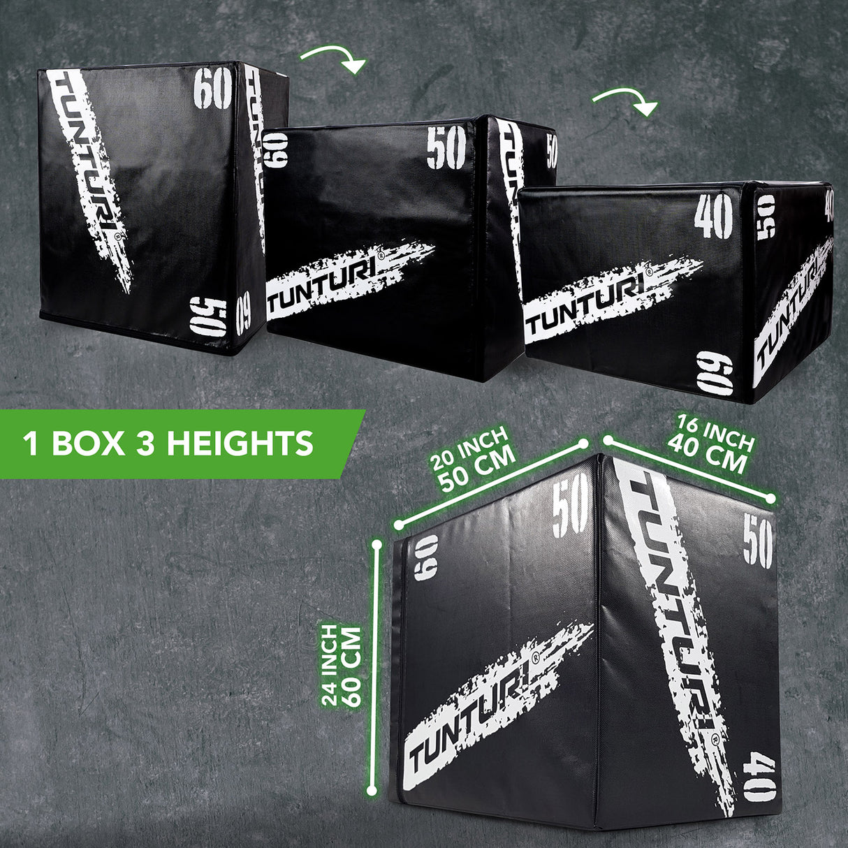 Treenilaatikko TUNTURI Plyo Box Soft (EVA) 40/50/60cm