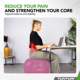 TUNTURI Gymball 75 cm Anti Burst -harjoituspallo, violetti