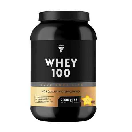 Proteiinijauhe TREC GOLD CORE LINE WHEY 100 VANILJA 2000g