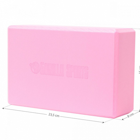 Yoga block från Gorilla Sports - Rosa - Med mått