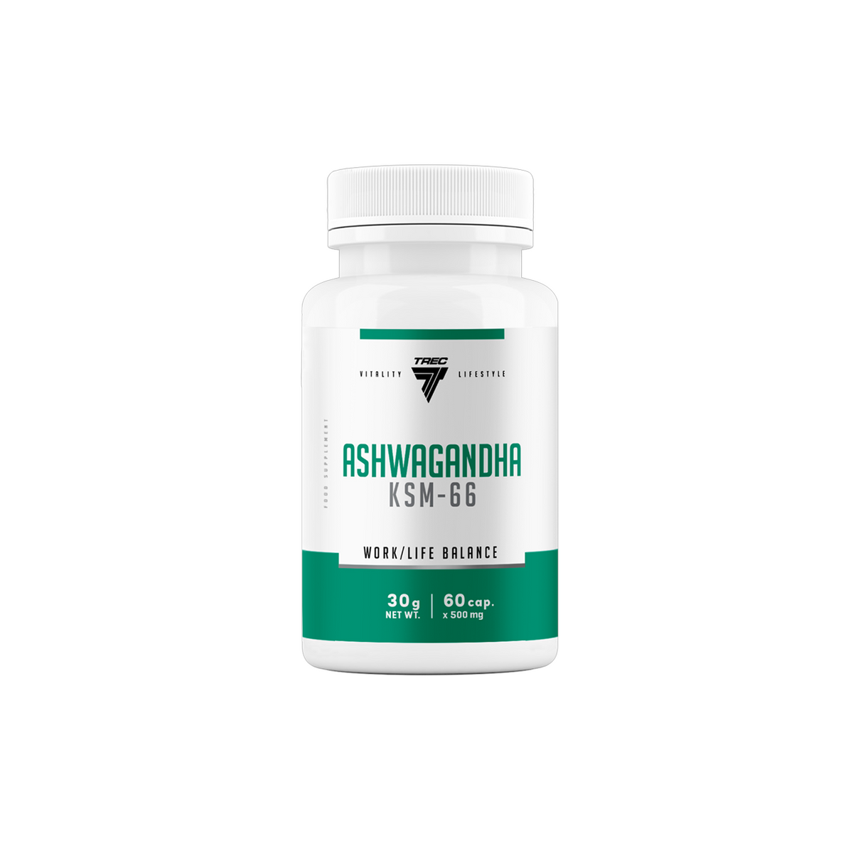 Adaptogen TREC Ashwagandha KSM-66, 60 kapslar