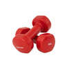 Käsipainot TUNTURI Vinyl Dumbbells 3.0kg, punainen