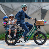 El-lastcykel FIIDO T2 Longtail Cargo, Skogsgrön