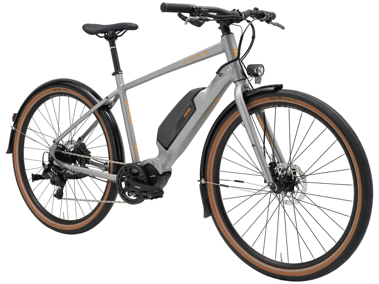 Elcykel KONA Dew-E, Gloss Metallic Dark Faux Raw (Grå)