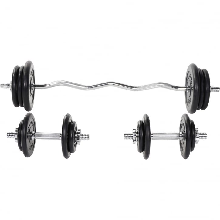 Curlstång Hantlar GUMMI 70kg