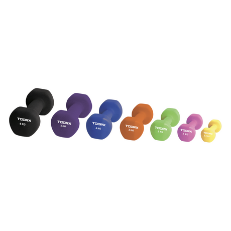 Hantel TOORX Neoprenhantlar, grön, 2 kg