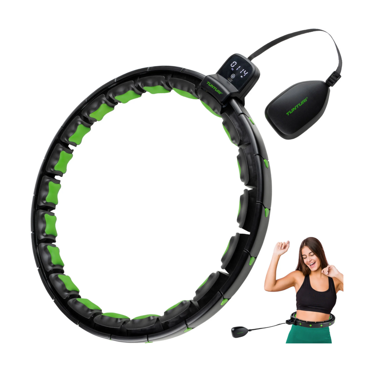 Justerbar hula hoop med vikt TUNTURI Smart Justerbar Hula Hoop inkl. Display