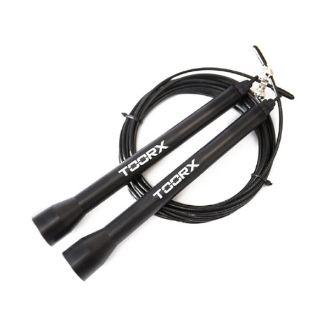Hyppynaru TOORX Steel Speed Jumprope muovikahvoilla, musta
