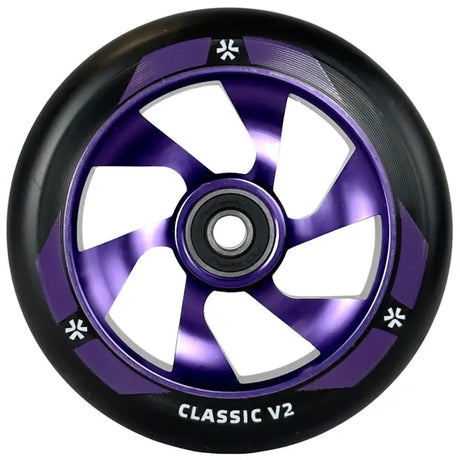 Potkukelkan pyörä UNION Classic V2 Pro Scooter Wheel 110mm, musta/kiiltävä purppura