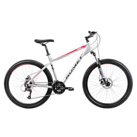 Polkupyörä ROMET Rambler R7.1, 27.5" hopea-punainen