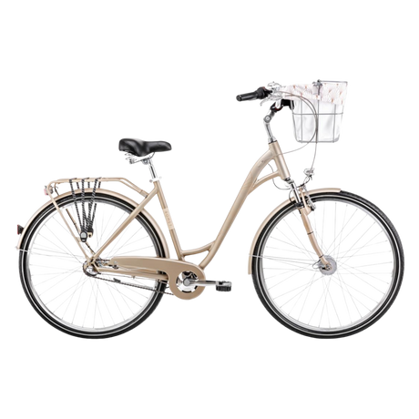 Polkupyörä ROMET Art Deco Classic, etukorilla, beige