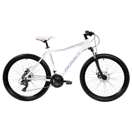 Naisten pyörä ROMET Jolene 6.2, 26" 19" L, valko-violetti