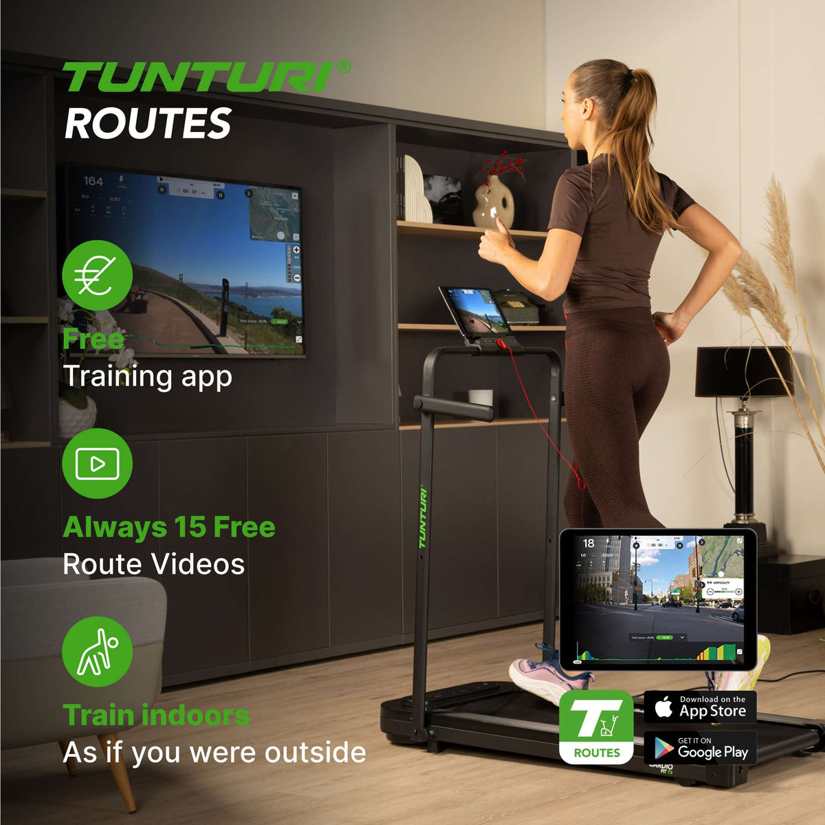 Juoksumatto TUNTURI Cardio Fit T5 Bluetoothilla