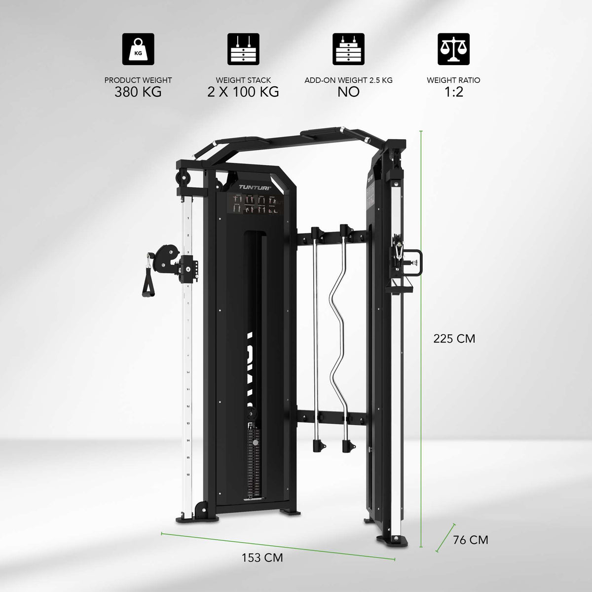 TUNTURI Platinum - Functional Trainer - Selectorized - V-sarja