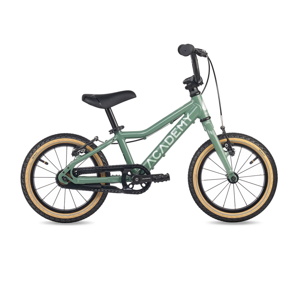 Lätt barncykel ACADEMY Grade 2, 14" Olivgrön