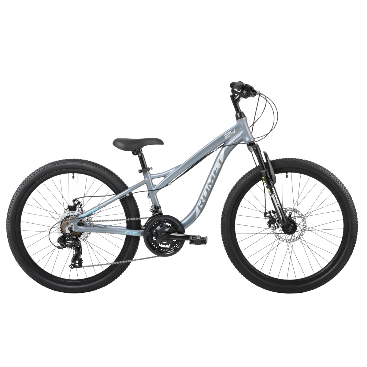 Barncykel ROMET Rambler FIT 24, grafit-turkos