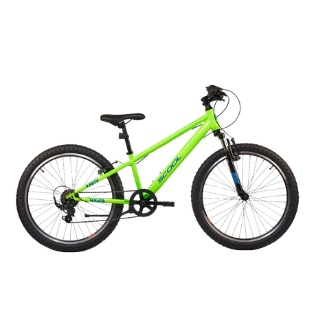 Barncykel S'COOL Xroc, 24" Neon Grön/Ocean