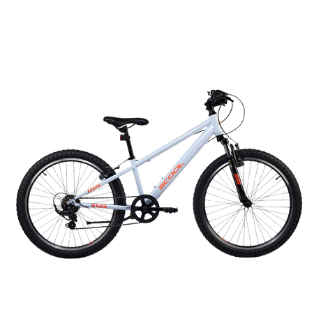 Barncykel S'COOL Xroc, 24" Sky Grey/Neon Orange