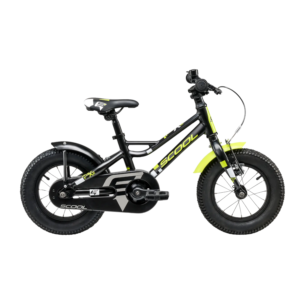 Barncykel S´COOL faXe, 12" svart-gul