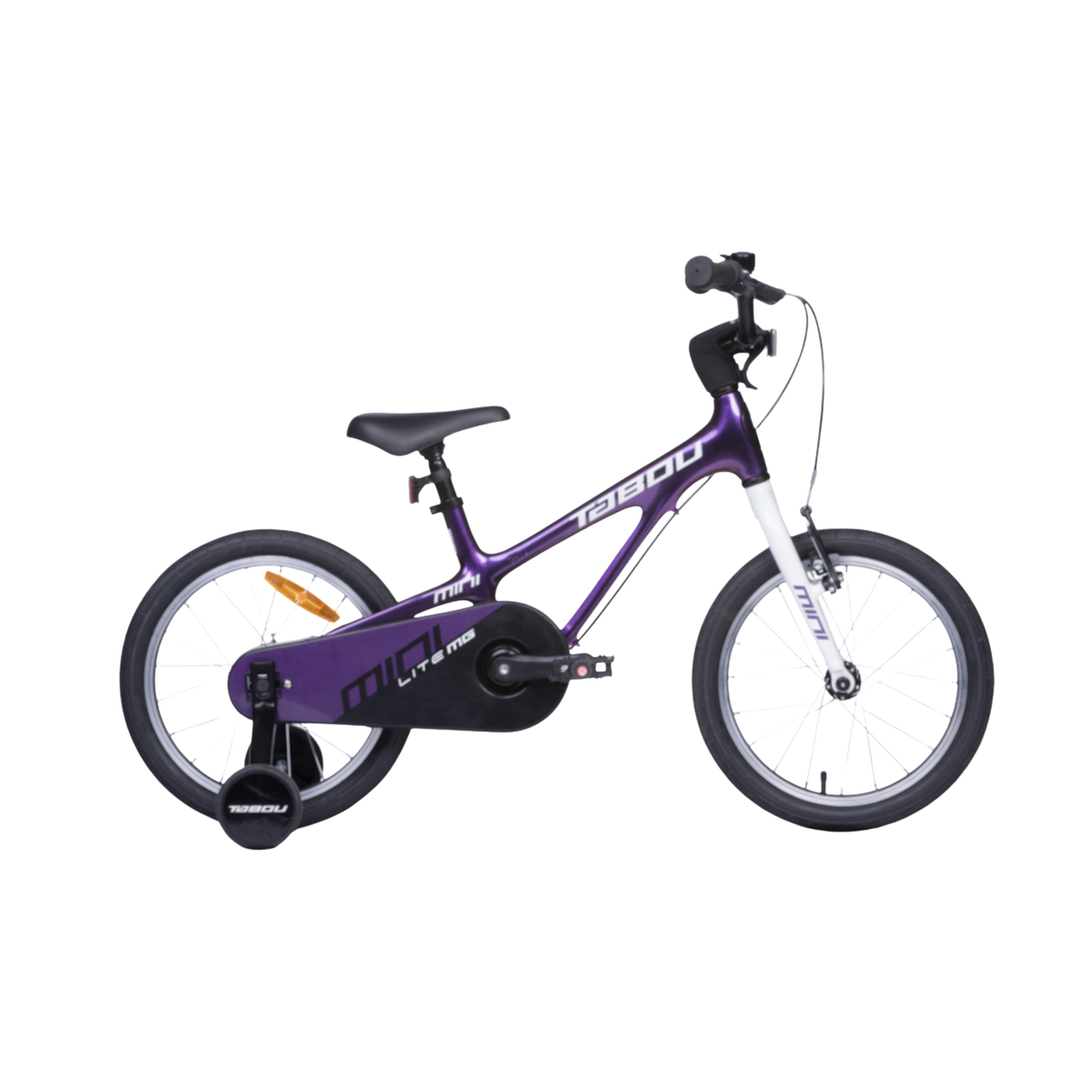 Ultrakevyt lastenpyörä TABOU Mini Lite MG, 14" violetti-valkoinen
