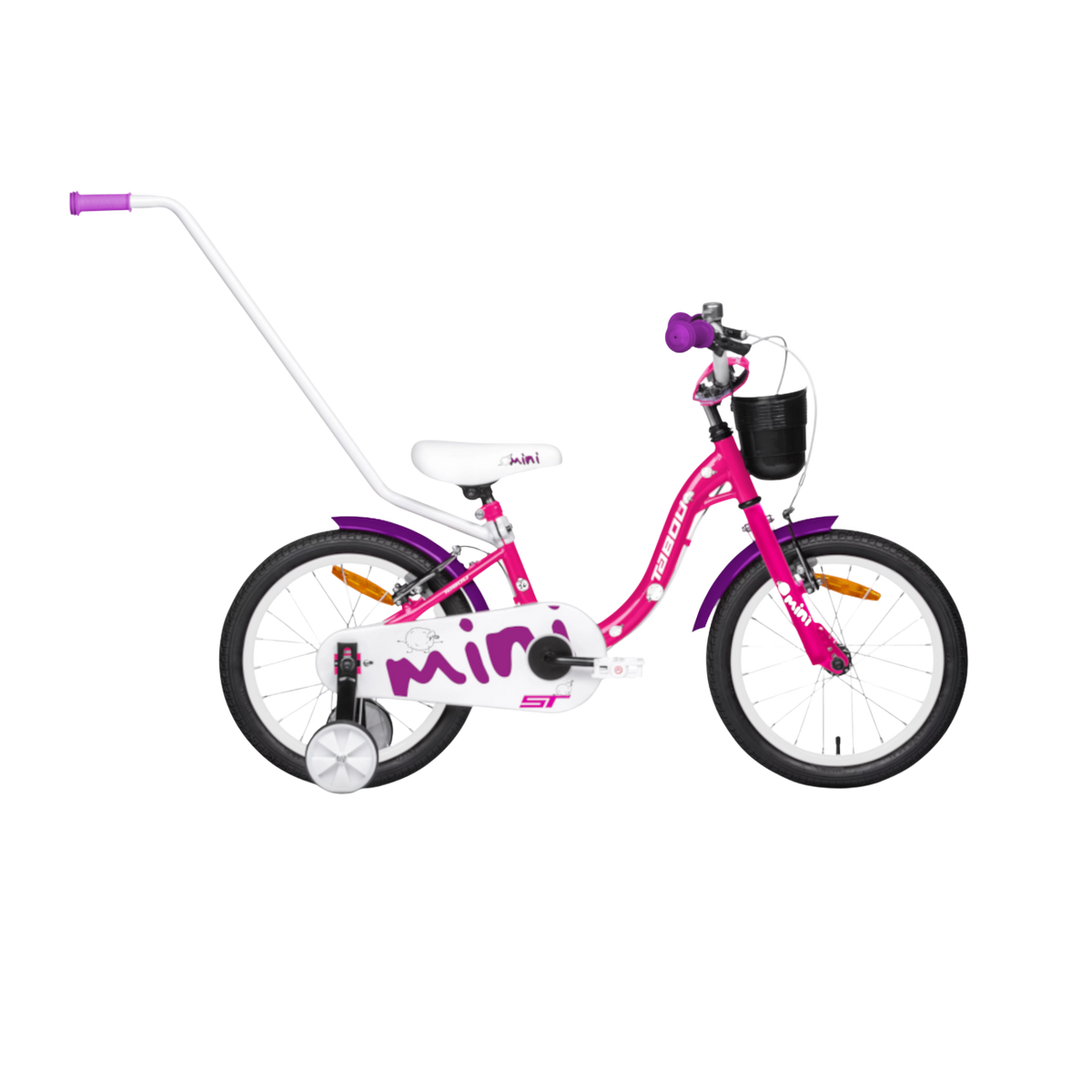 Lasten pyörä TABOU Mini ST, 16" roosa-valkoinen