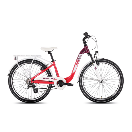 Barncykel TABOU Queen 24, rosa-vit