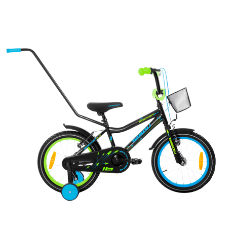 Lastenpyörä TABOU Rocket Alu, 18" musta-sininen