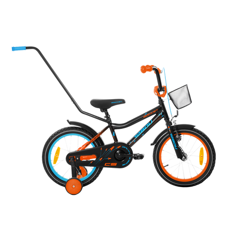 Lasten polkupyörä TABOU Rocket CS, 16" musta/oranssi