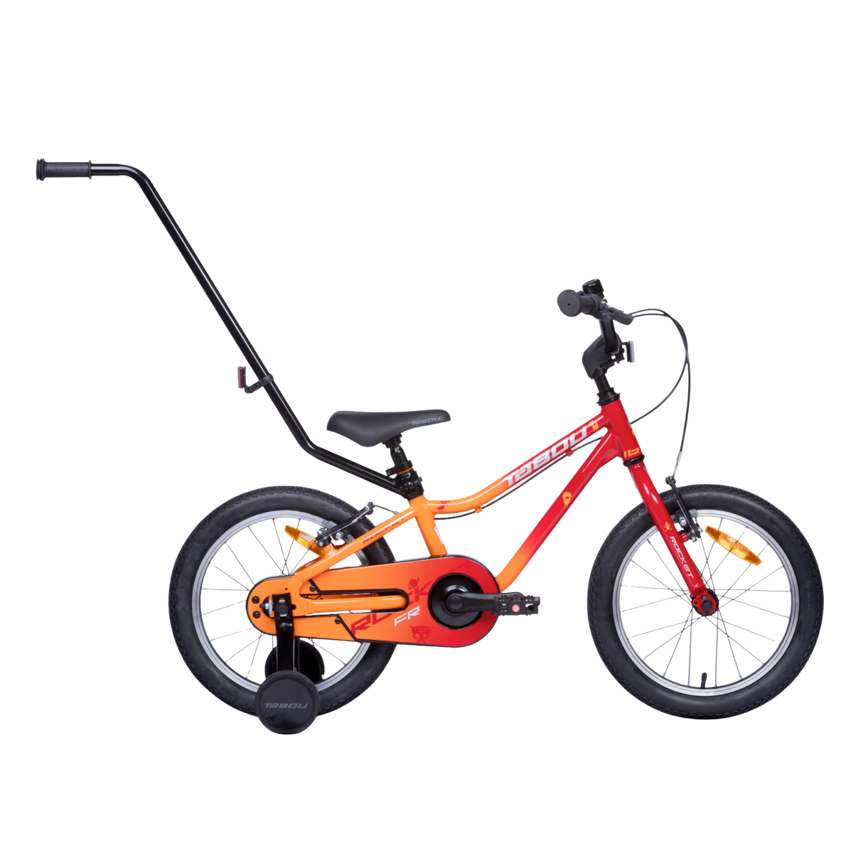 Lastenpyörä TABOU Rocket FR, 12" punakeltainen