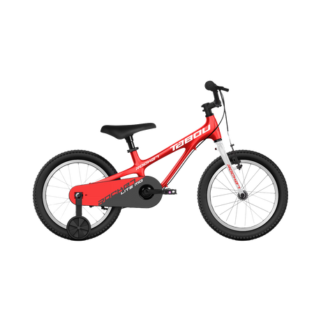 Erittäin kevyt lastenpyörä TABOU Rocket Lite MG, 16" punavalkoinen