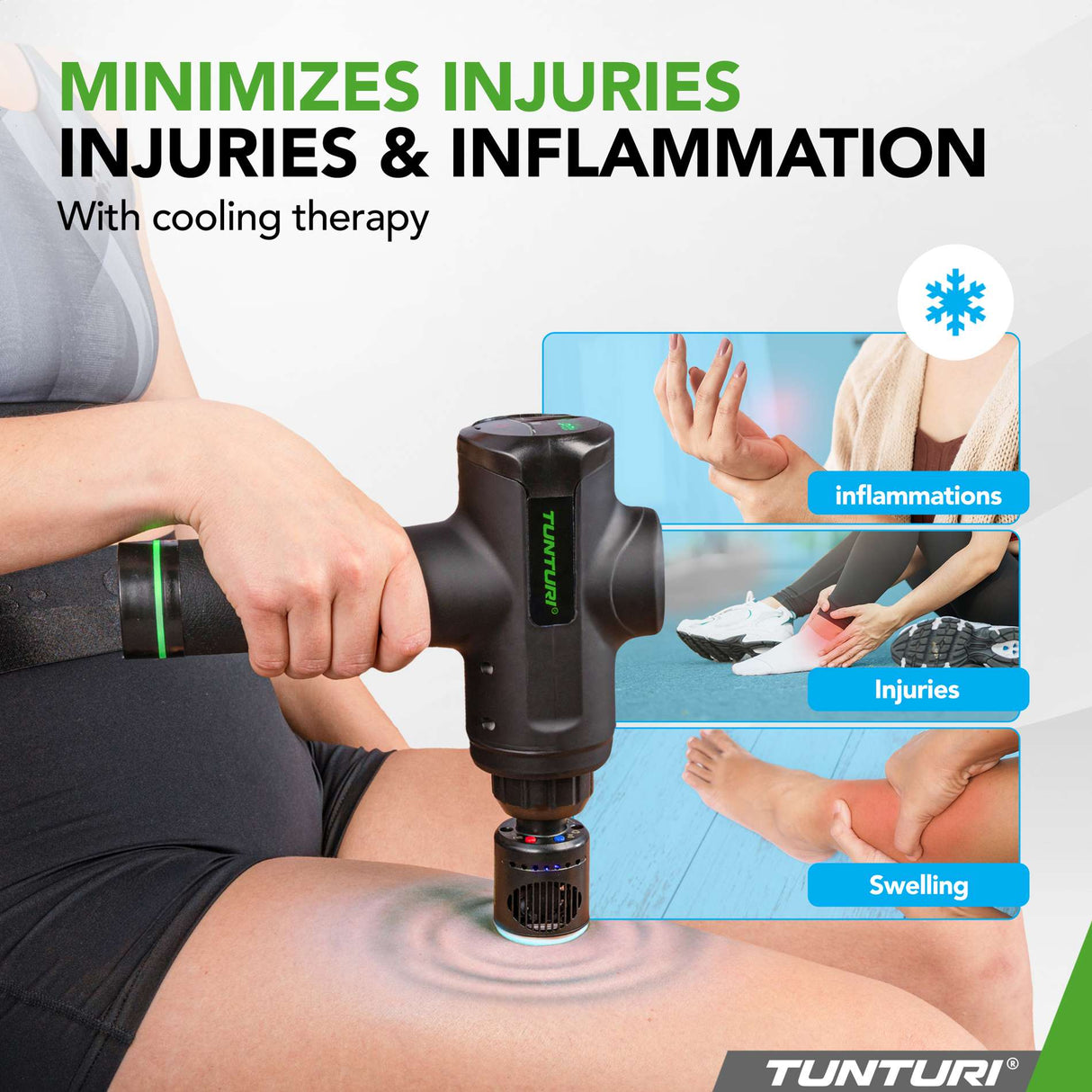 Massagepistol-tillbehör TUNTURI Head for Massage Gun, Heat & Cool