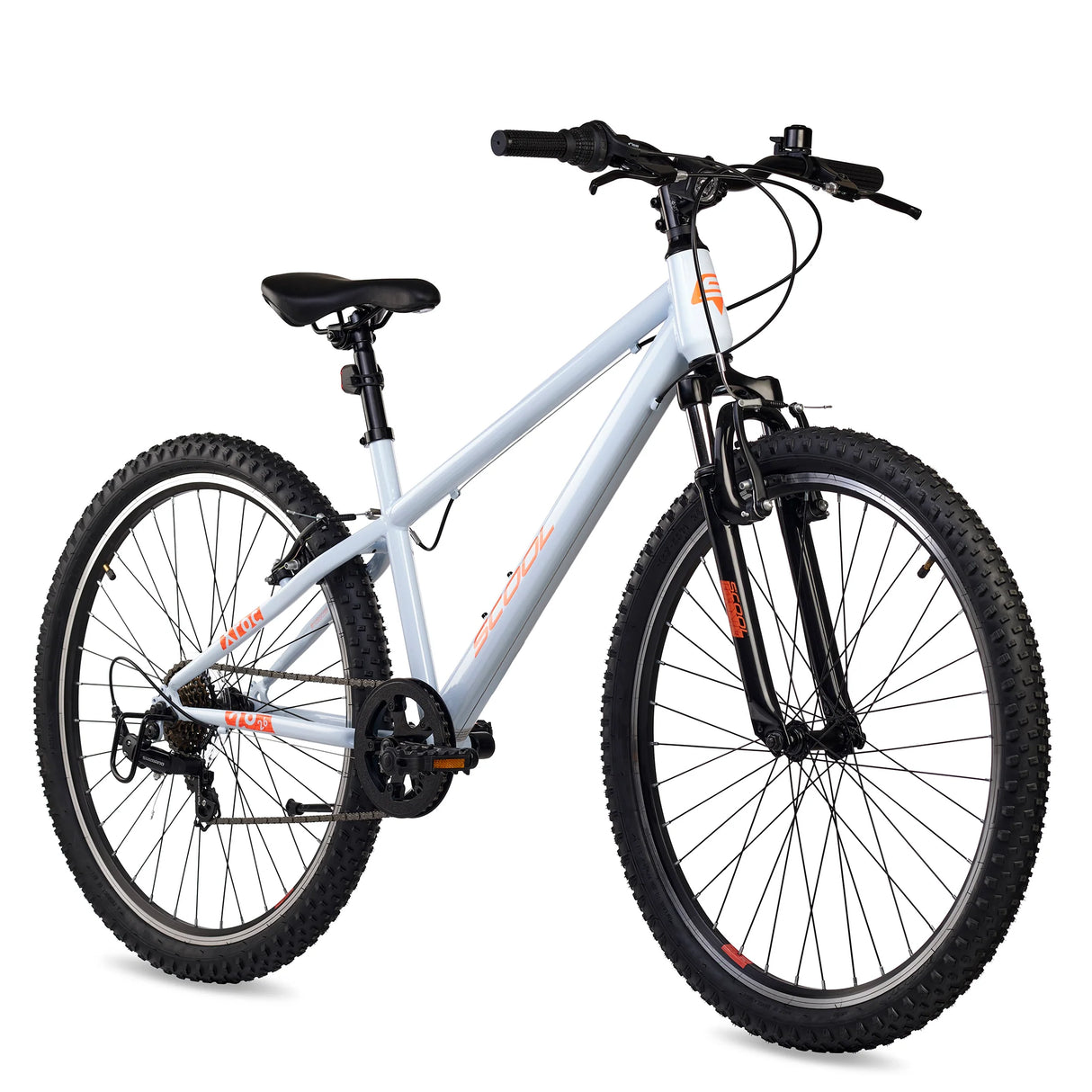 Barncykel S'COOL Xroc, 26" Sky Grey/Neon Orange