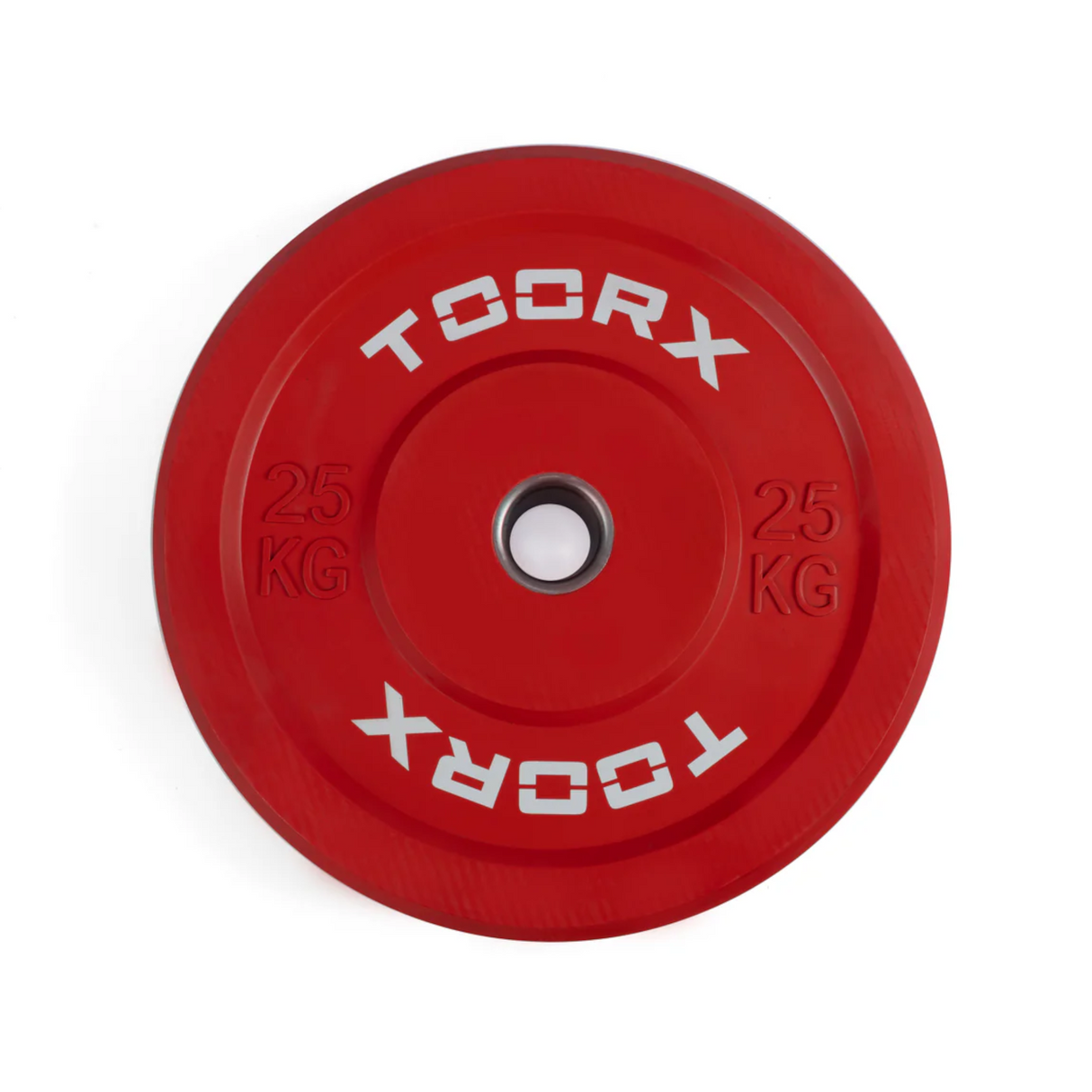Painolevy TOORX Bumper Plate Challenge, punainen, 50 mm, 25 kg