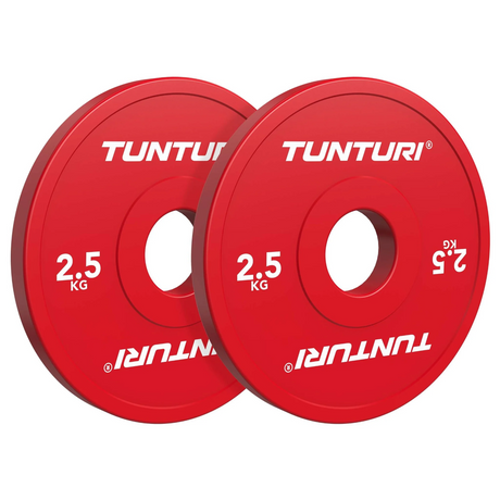 Levypainot TUNTURI Platinum Fractional Plates, Punainen, 50mm, 2 x 2.5 kg